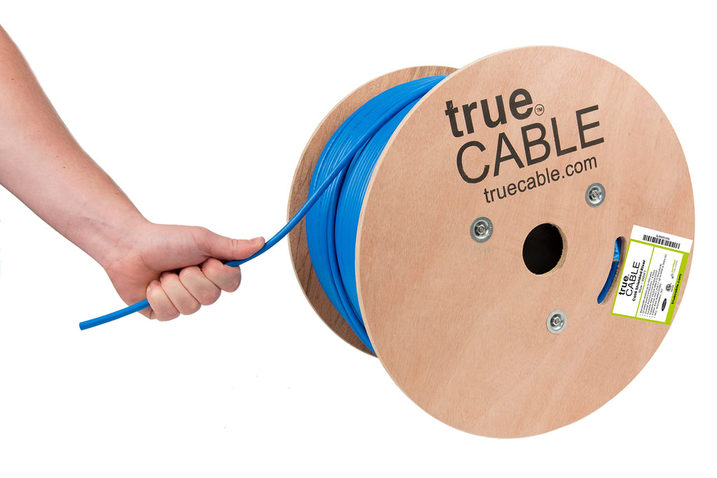 Cat6 Shielded Riser 1000ft Blue 23AWG Solid Bare Copper Ethernet Cable P1520