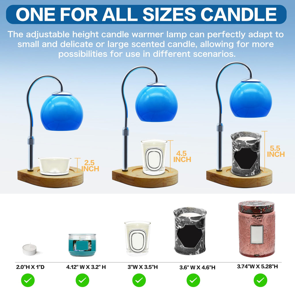 Candle Warmer Lamp with Timer and Adjustable Height D3384
