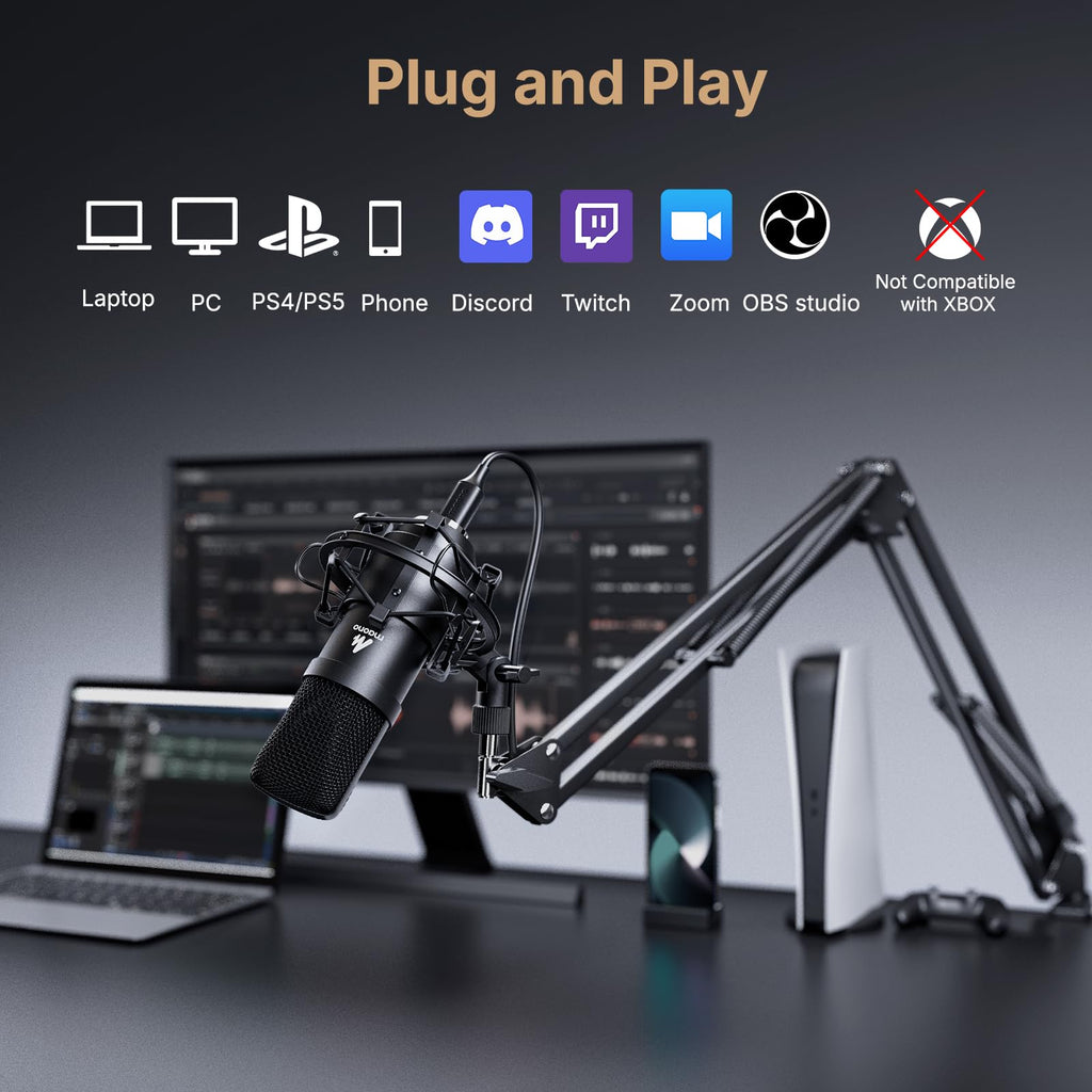 USB Microphone 192kHz/24Bit Condenser Mic Kit P99684
