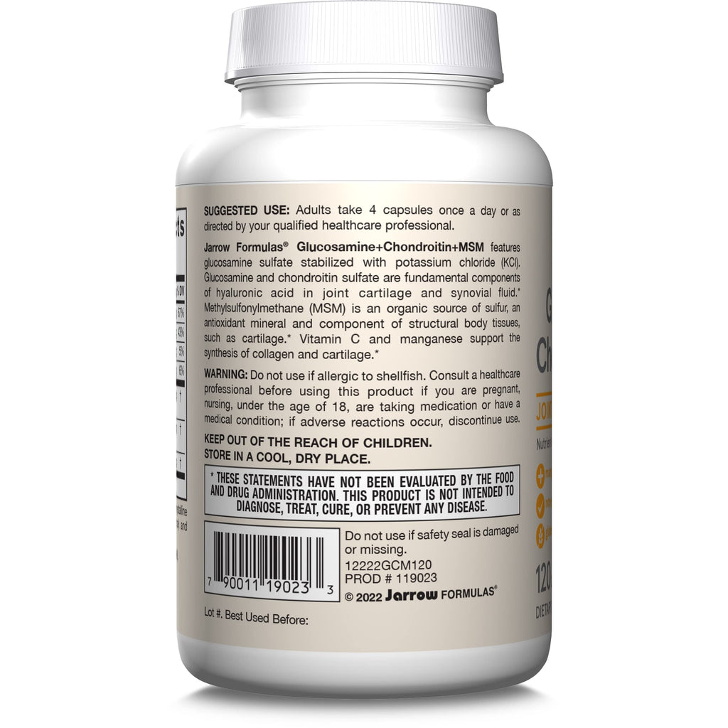 Glucosamine, Chondroitin, and MSM, 120 Capsules T496