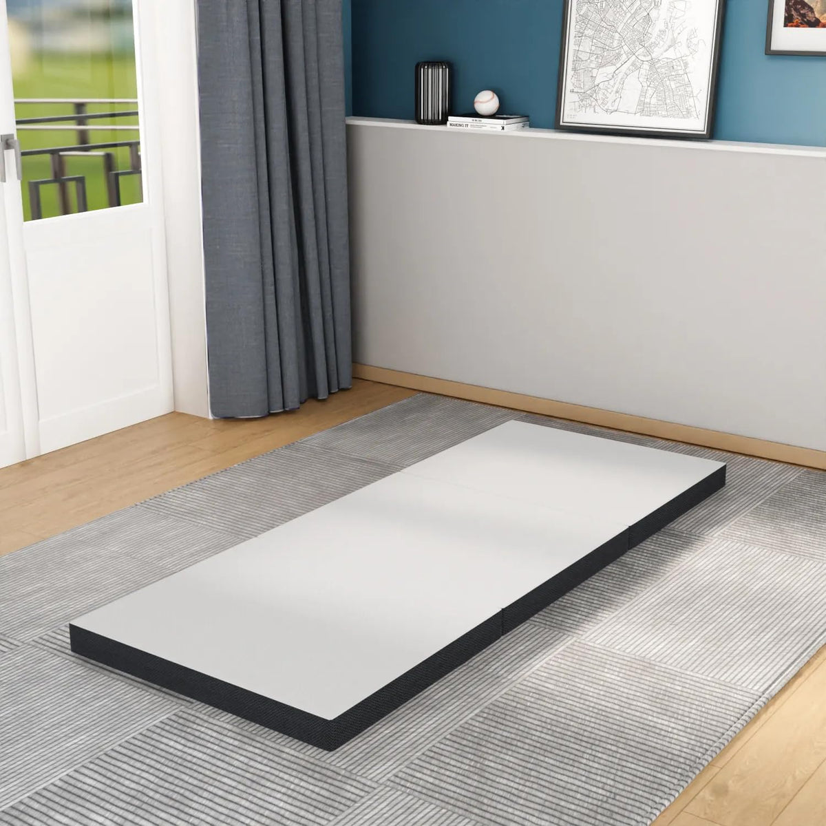 3 Inch Queen Size Tri-Fold Memory Foam Mattress Topper E864826