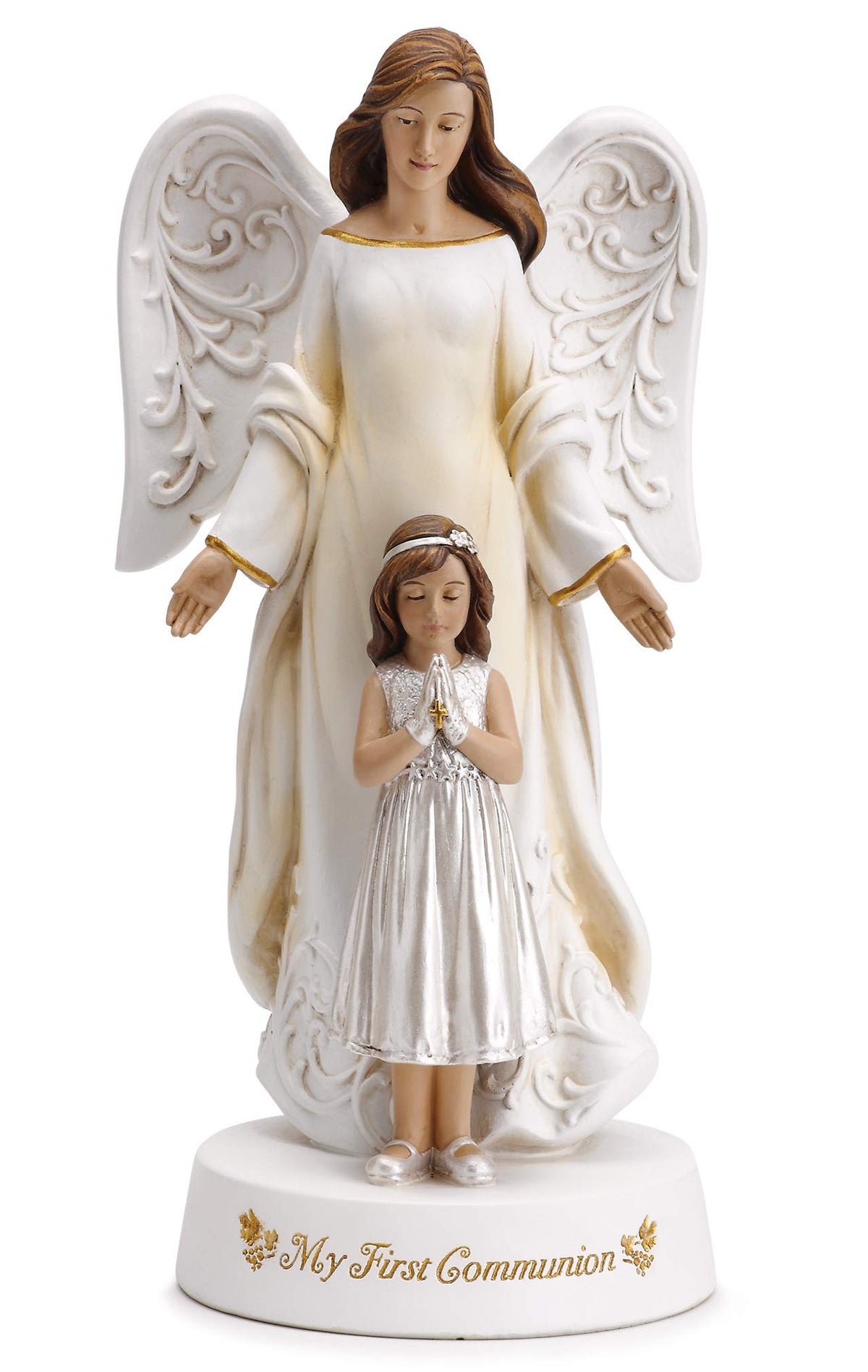 7.75" H Angel with Praying Girl First Communion Figure W383865