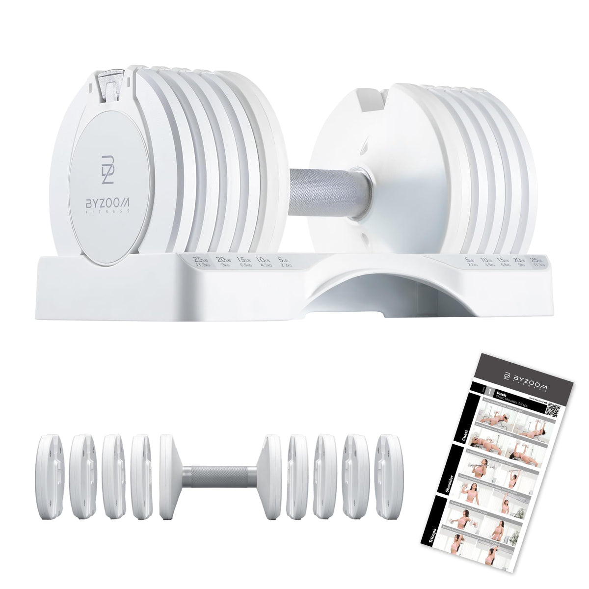 Adjustable Dumbbell 5-in-1 White D363