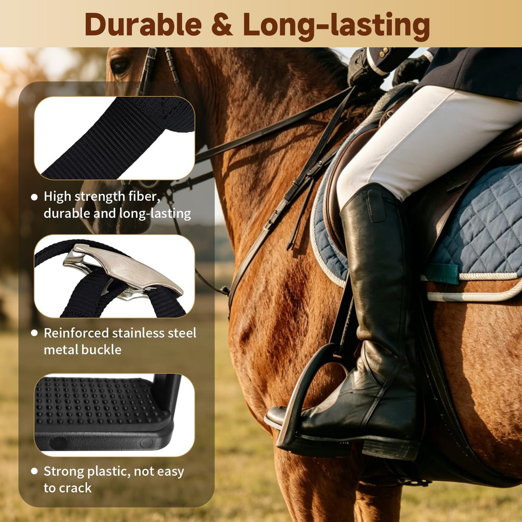 Kids Western Stirrups with Adjustable Nylon Straps C324