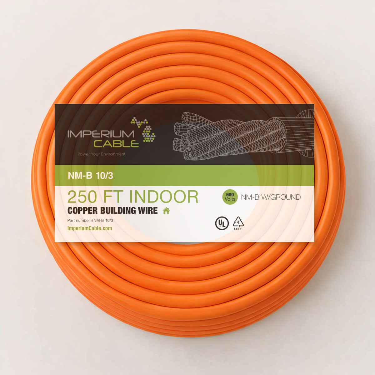 250ft Solid Copper Electrical Wire with Ground U663