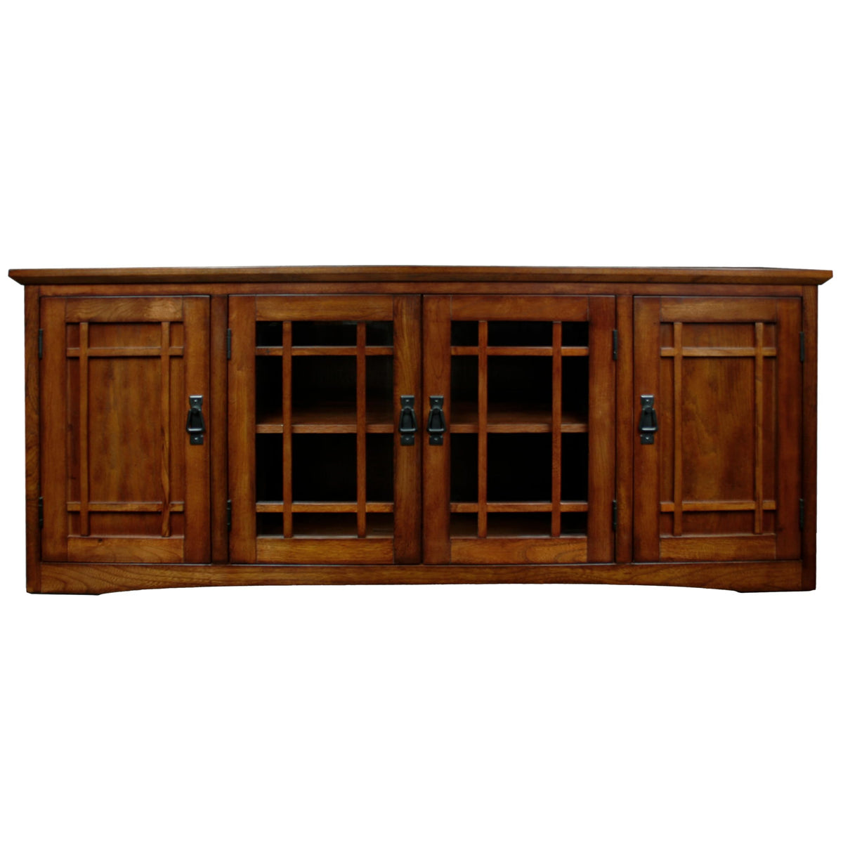 Solid Wood Mission Oak Four Door TV Stand H137108