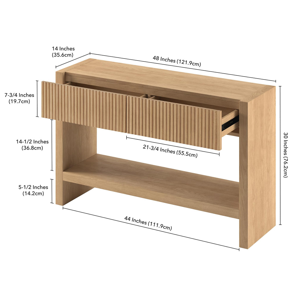 48" Fluted Modern Console Table H681