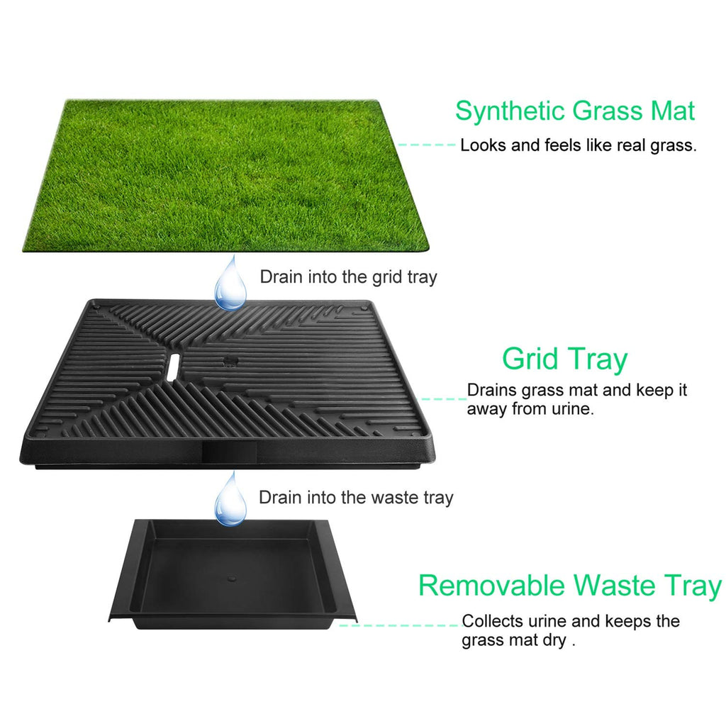 Indoor Dog Potty Grass Pad with Tray Z60345