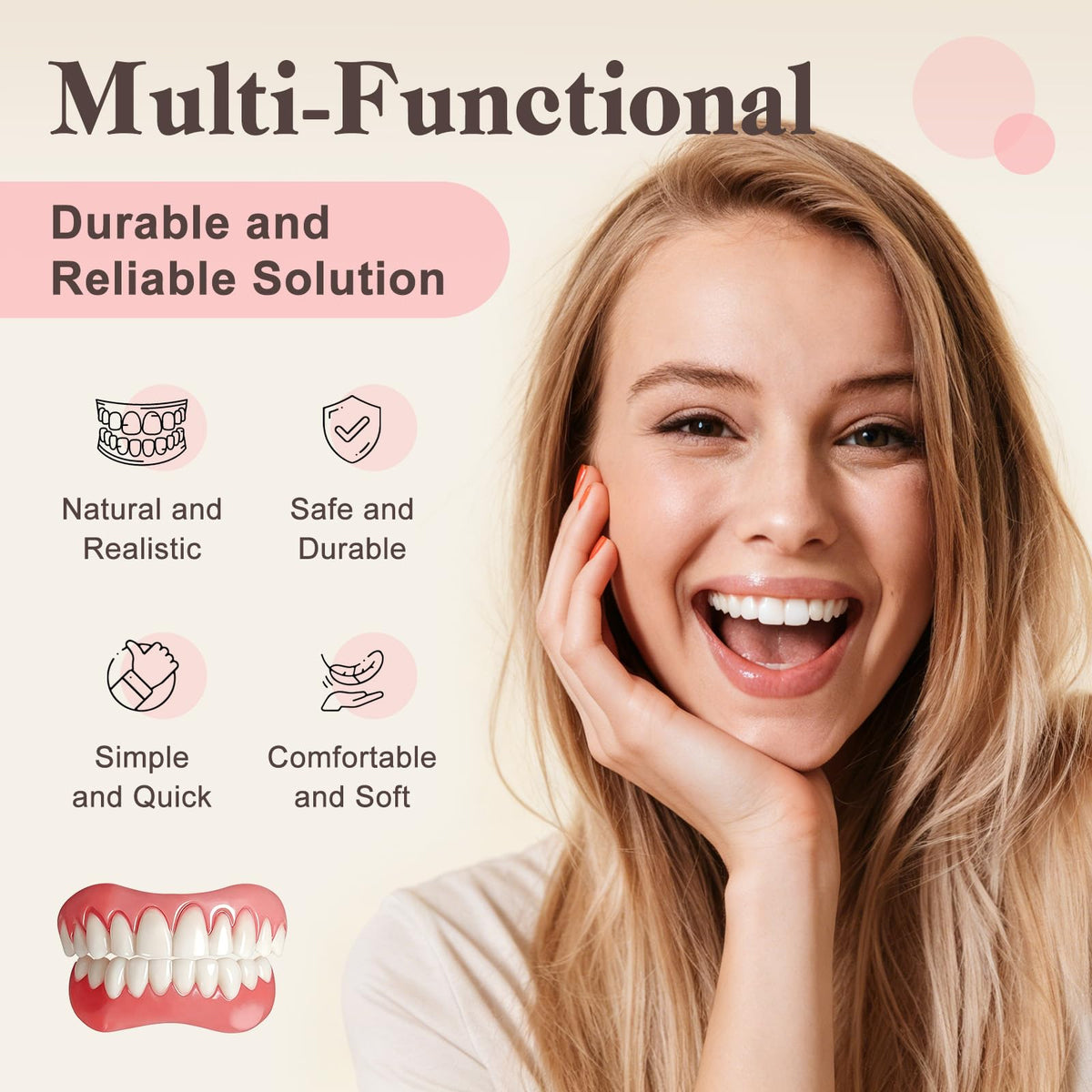 Moldable Silicone False Teeth Veneers Kit P304