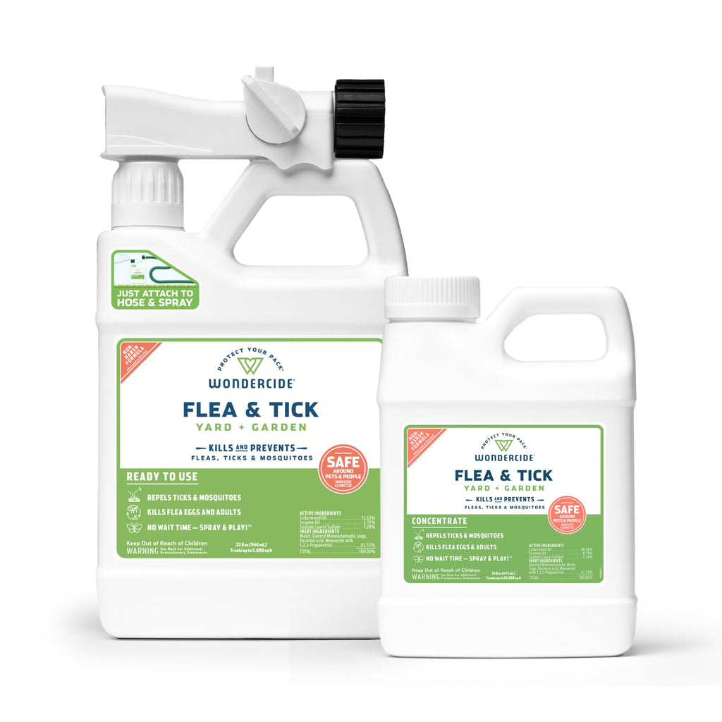 Flea, Tick, and Mosquito Yard Spray Refill Starter Kit 32 oz Ready to Use and 16 oz Concentrate B11736