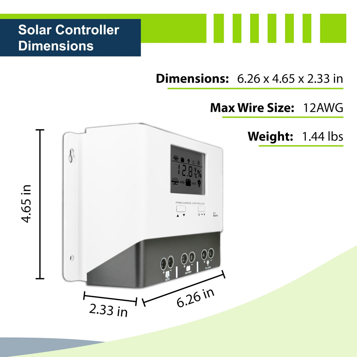 400W 12V Mono Rigid Solar Panel Kit with 30A PWM Charge Controller F42100
