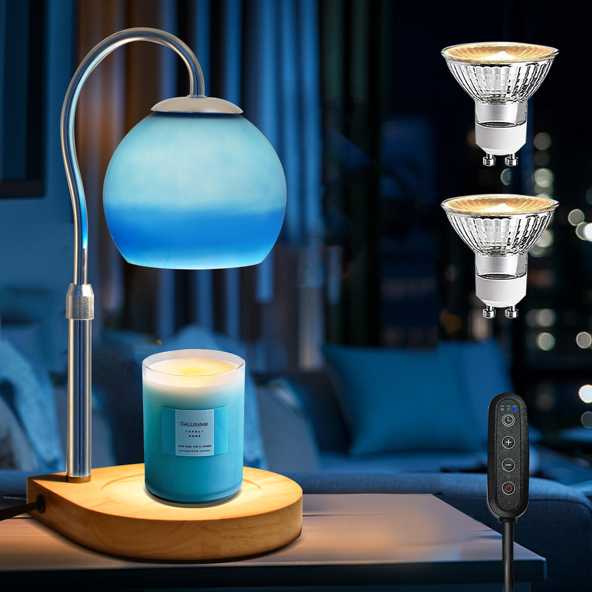 Candle Warmer Lamp with Timer and Adjustable Height D3384