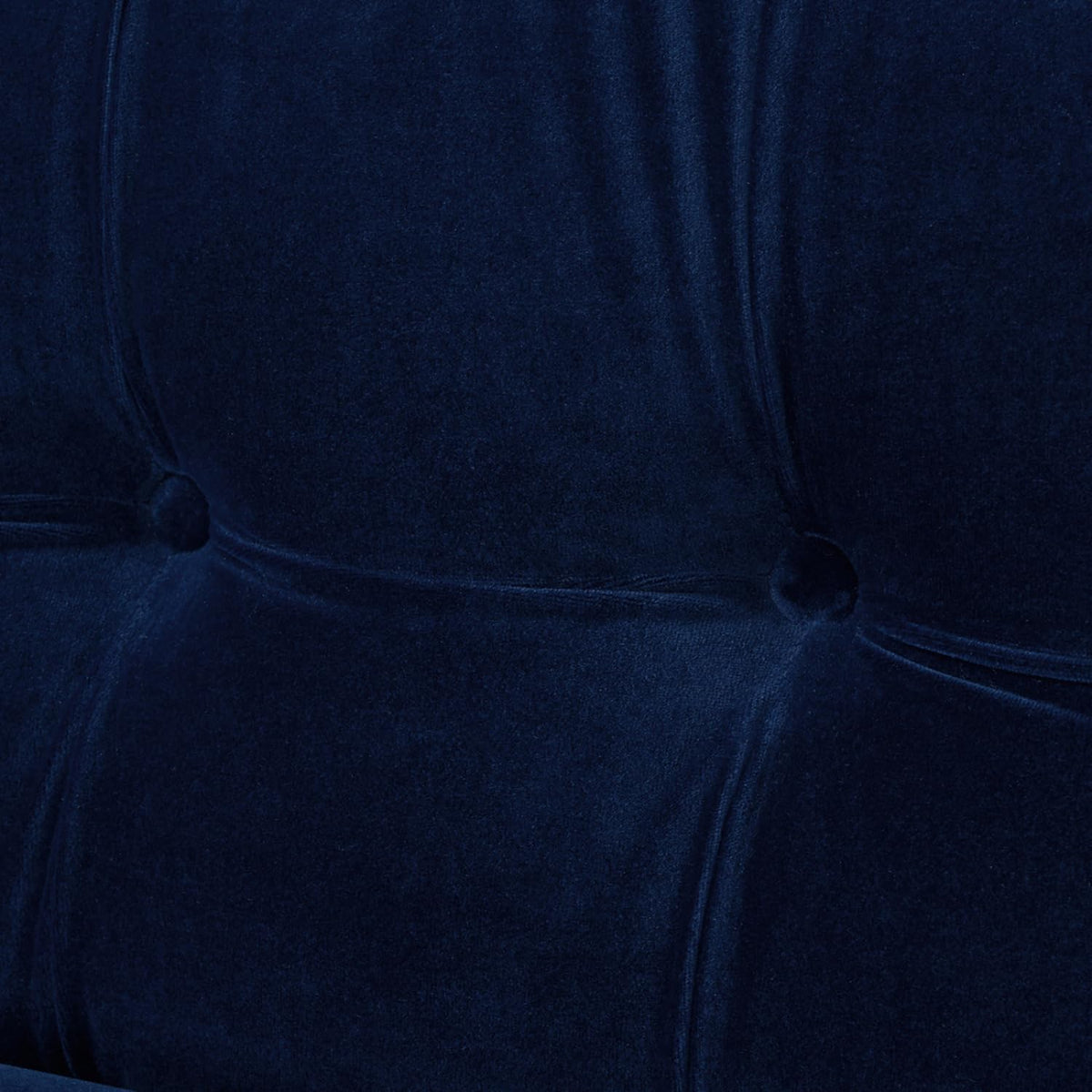 84" Tufted Navy Blue Velvet Sofa with Two Reversible Cushions N4227
