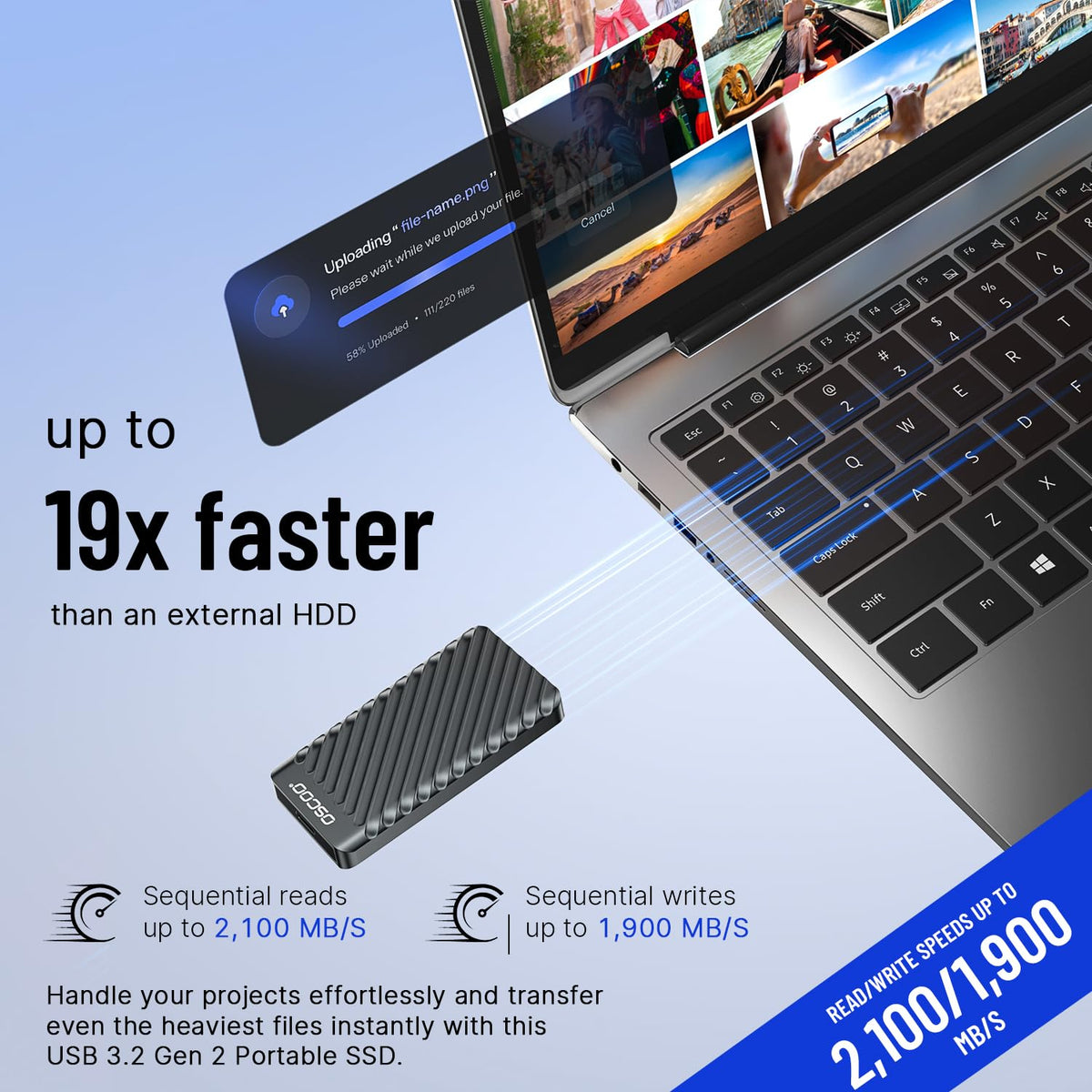 1TB USB 3.2 Gen 2 External SSD Z173