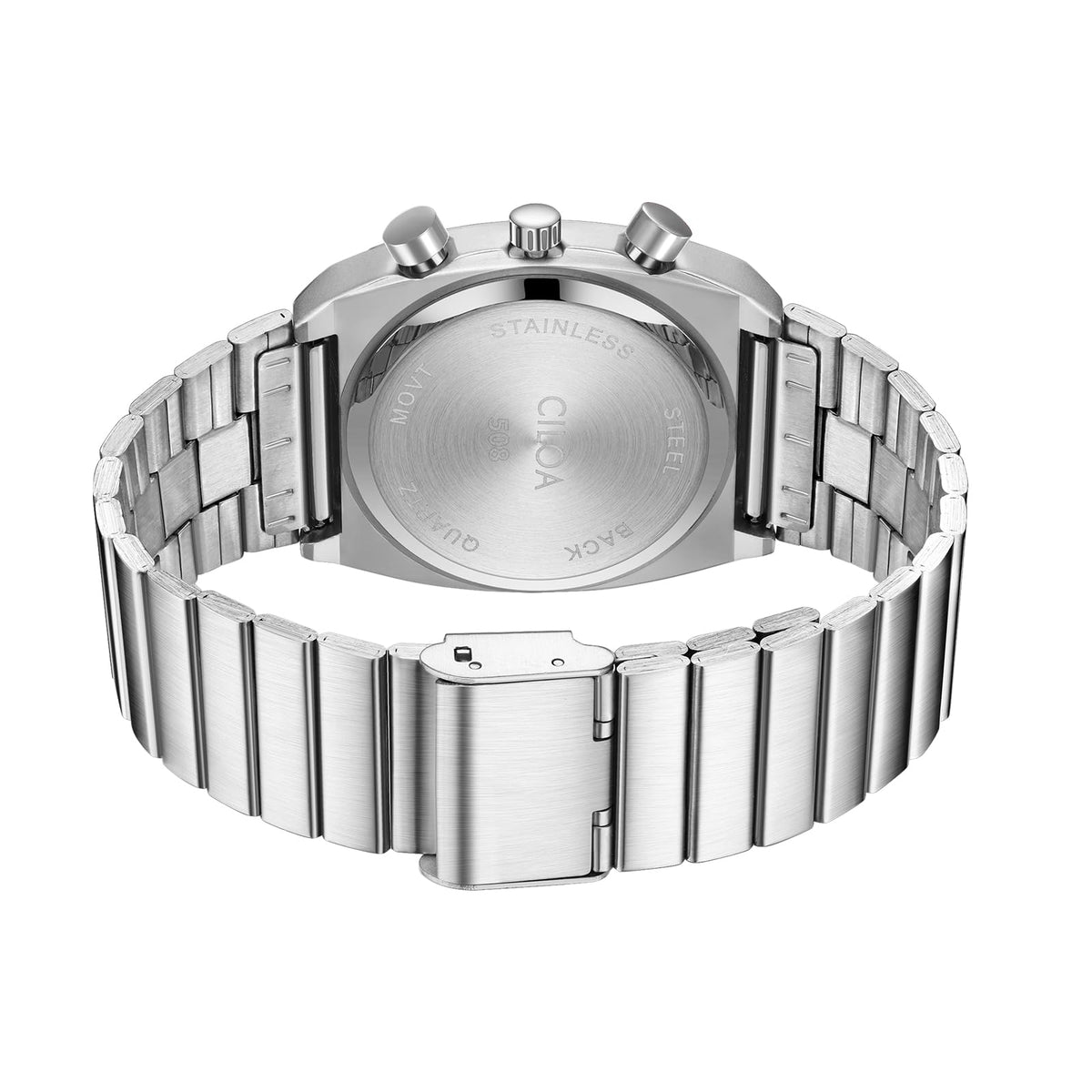 Mens Chronograph Stainless Steel Waterproof Analog Wristwatch T602622