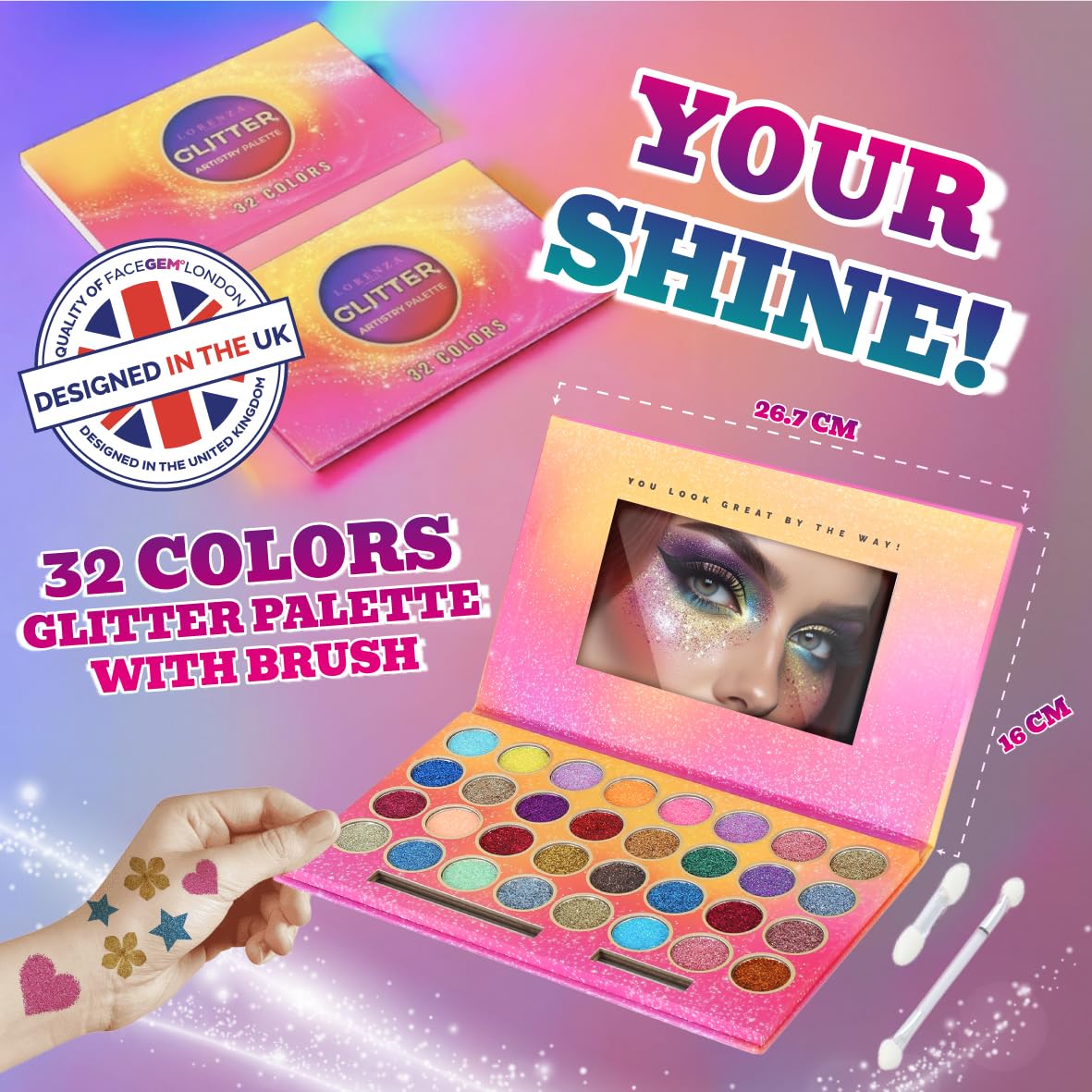 Glitter Eyeshadow Palette Q544