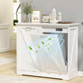10 Gallon White Tilt Out Trash Can Cabinet X61415