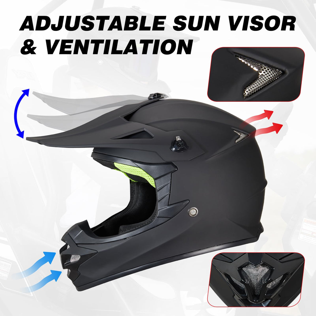 DOT Approved Full Face Motocross Helmet F817648