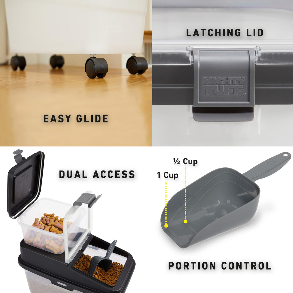 Airtight Dog Food Storage Container with Treat Container and Scoop B799