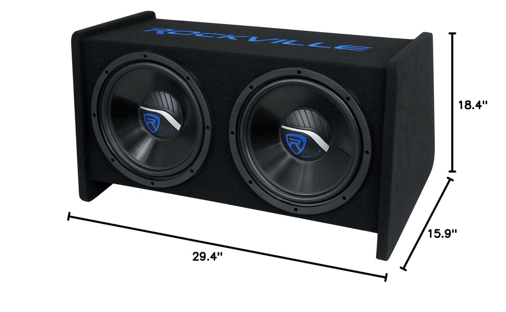 Dual 12" Car Audio Subwoofers Vented Enclosure N2639
