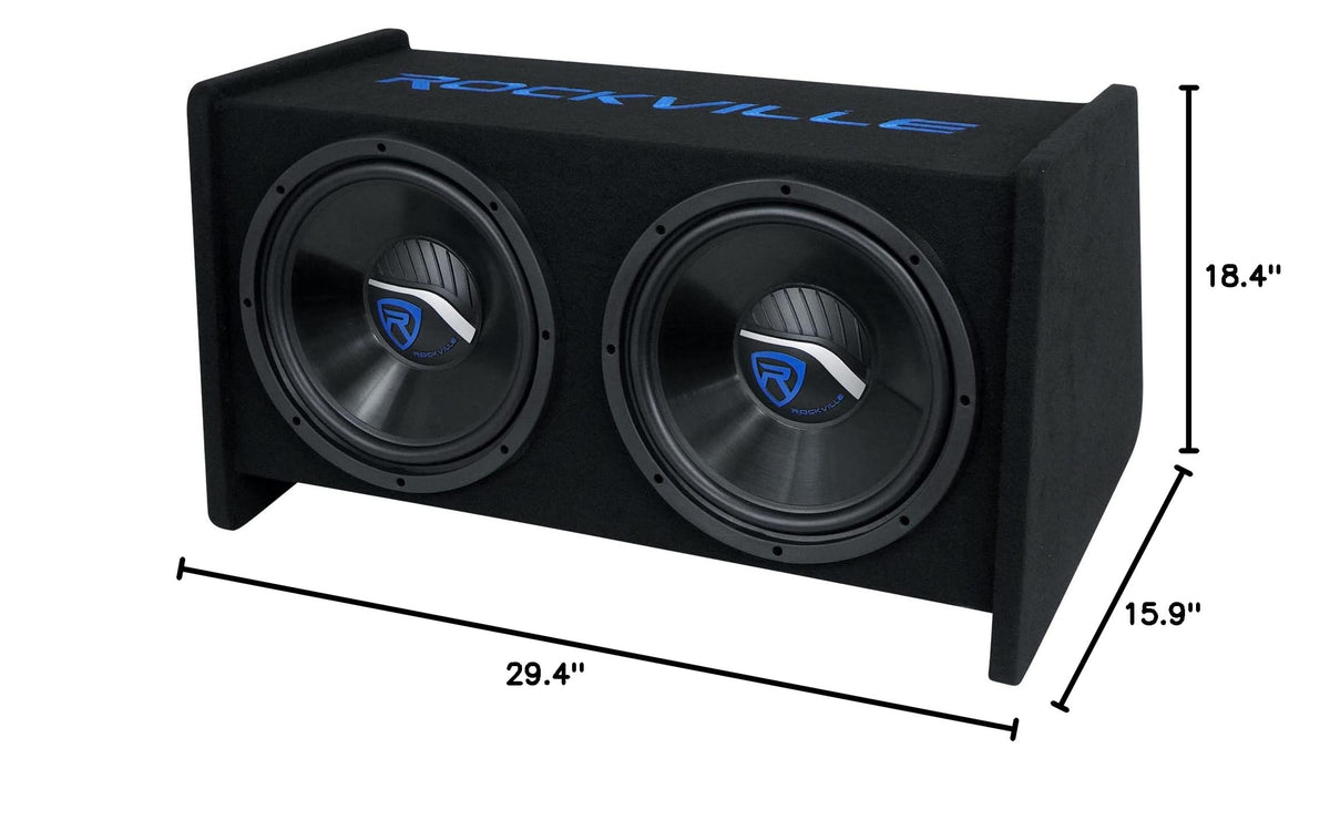 Dual 12" Car Audio Subwoofers Vented Enclosure N2639