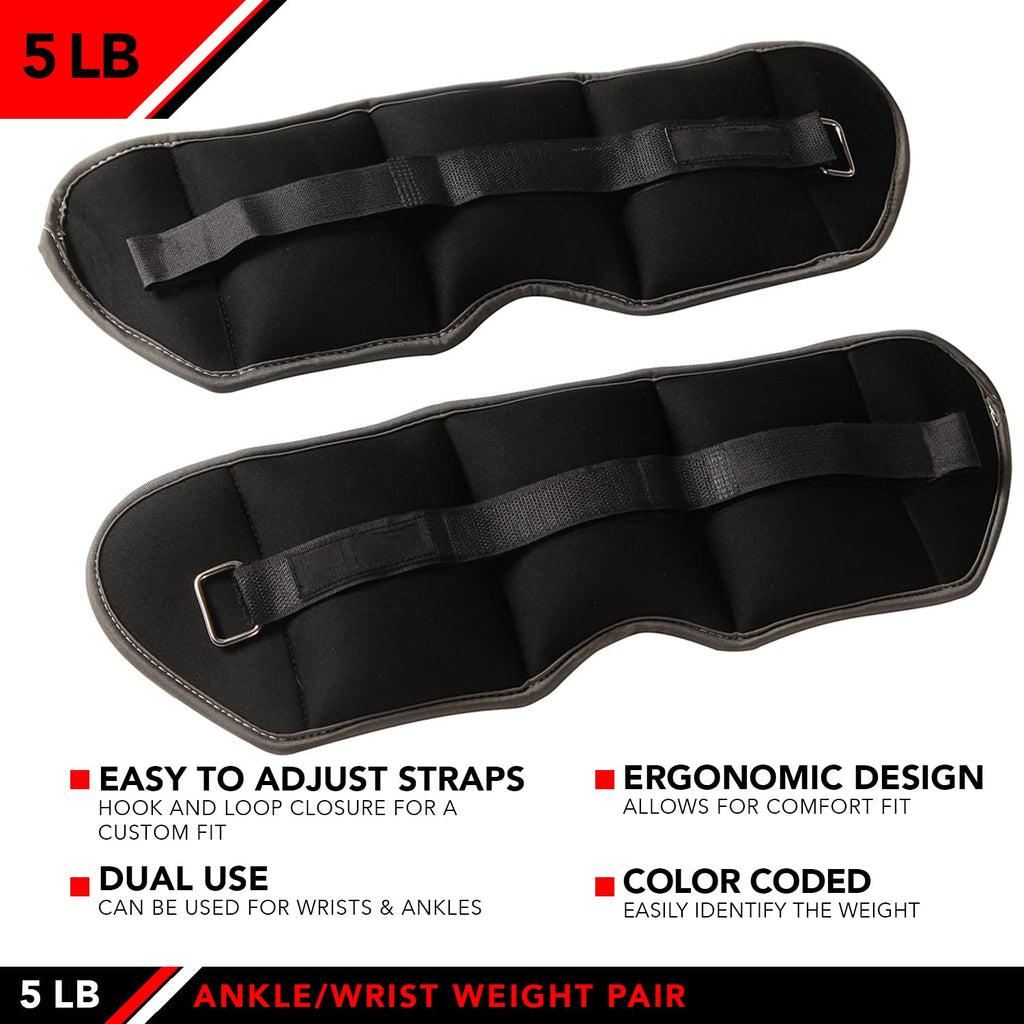 Ankle Weights Pair Set of 2 Adjustable Straps G81357