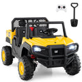 Yellow 24V Kids Ride on Dump Truck with Remote Control S167296
