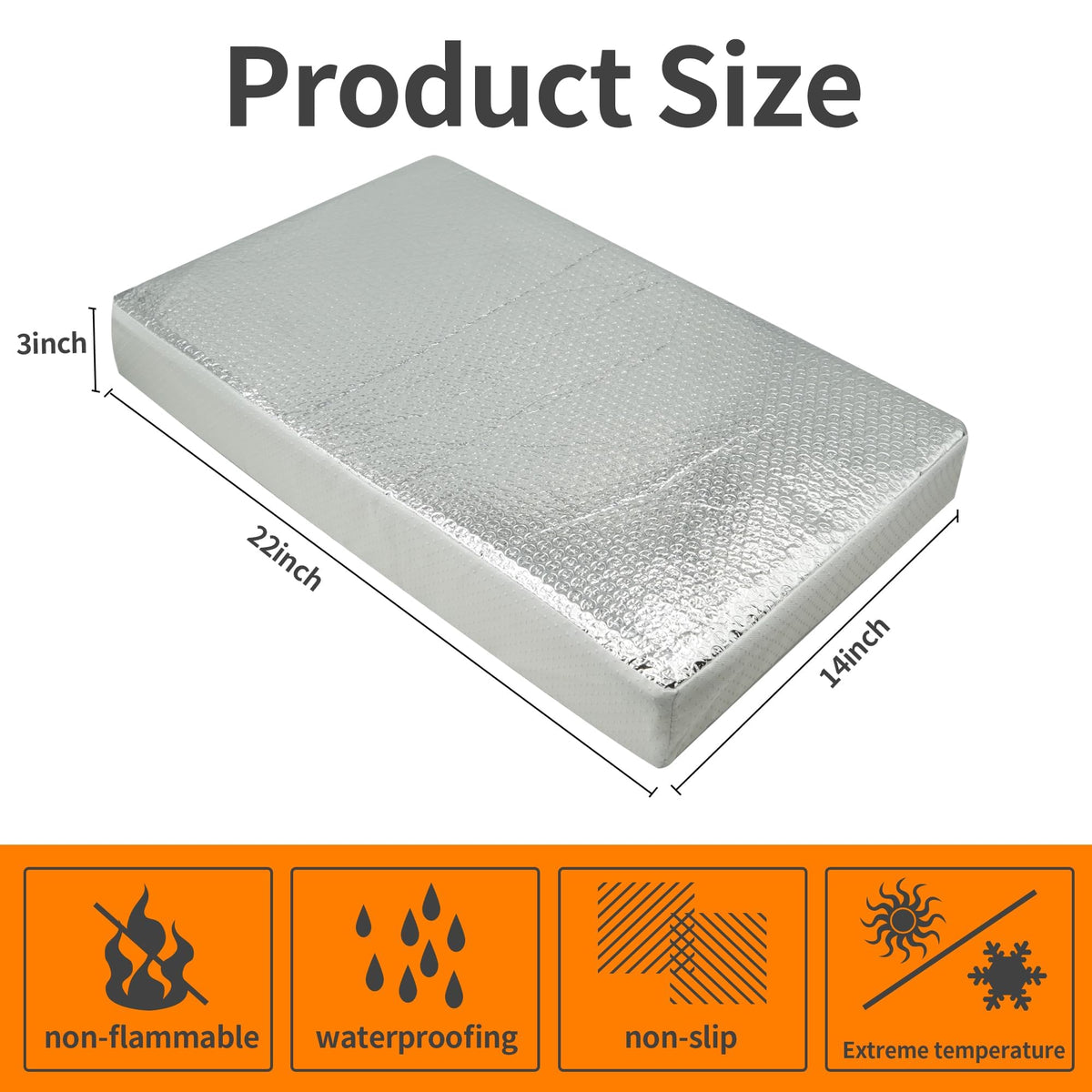 22 x 14 Inch RV Vent Insulator with Reflective Surface J5129