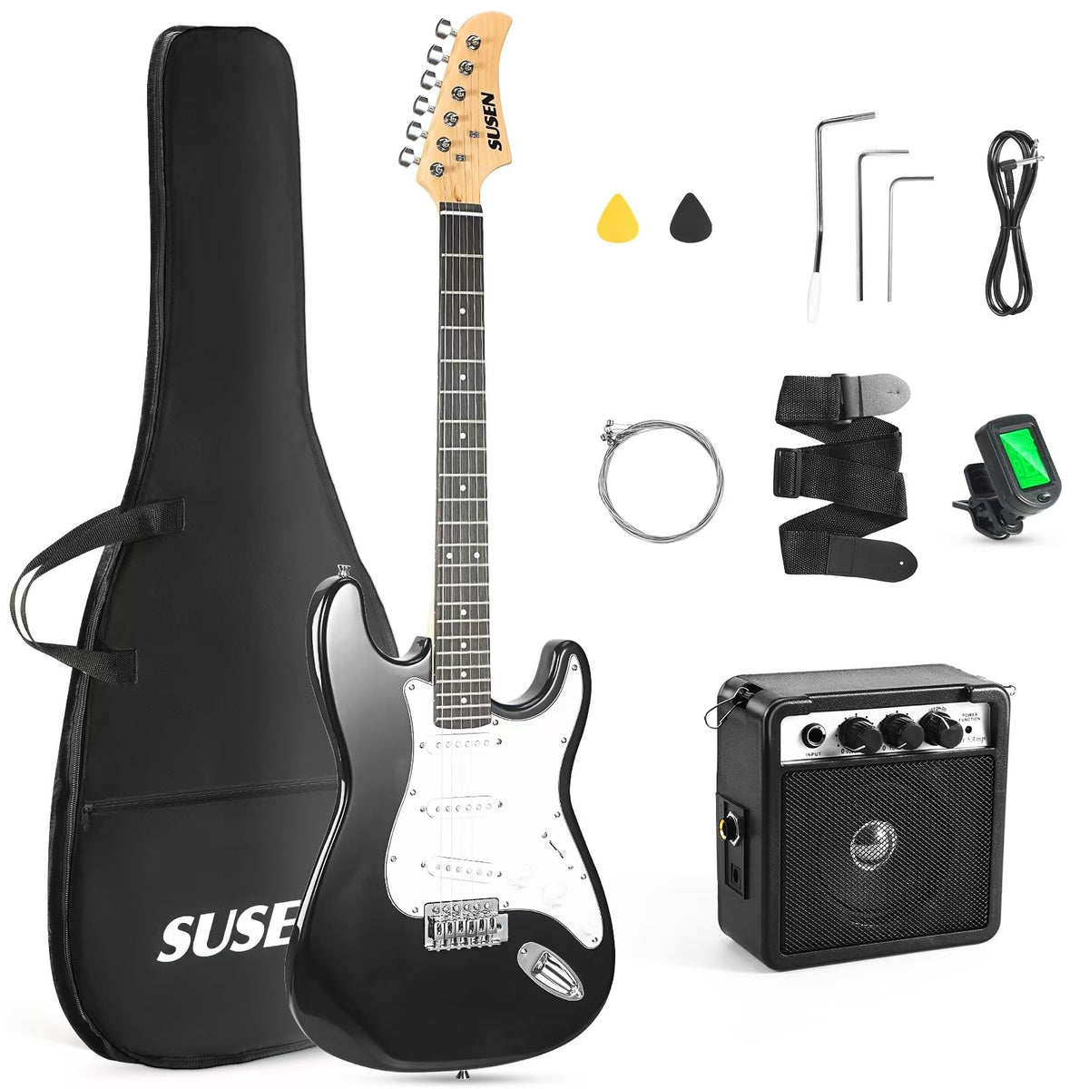 39 Inch Solid Full-size Electric Guitar with Amplifier Bag E138
