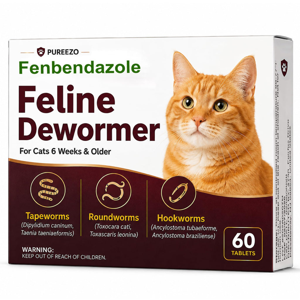 Cat Dewormer Tablets for Tapeworms, Roundworms & Hookworms V663090
