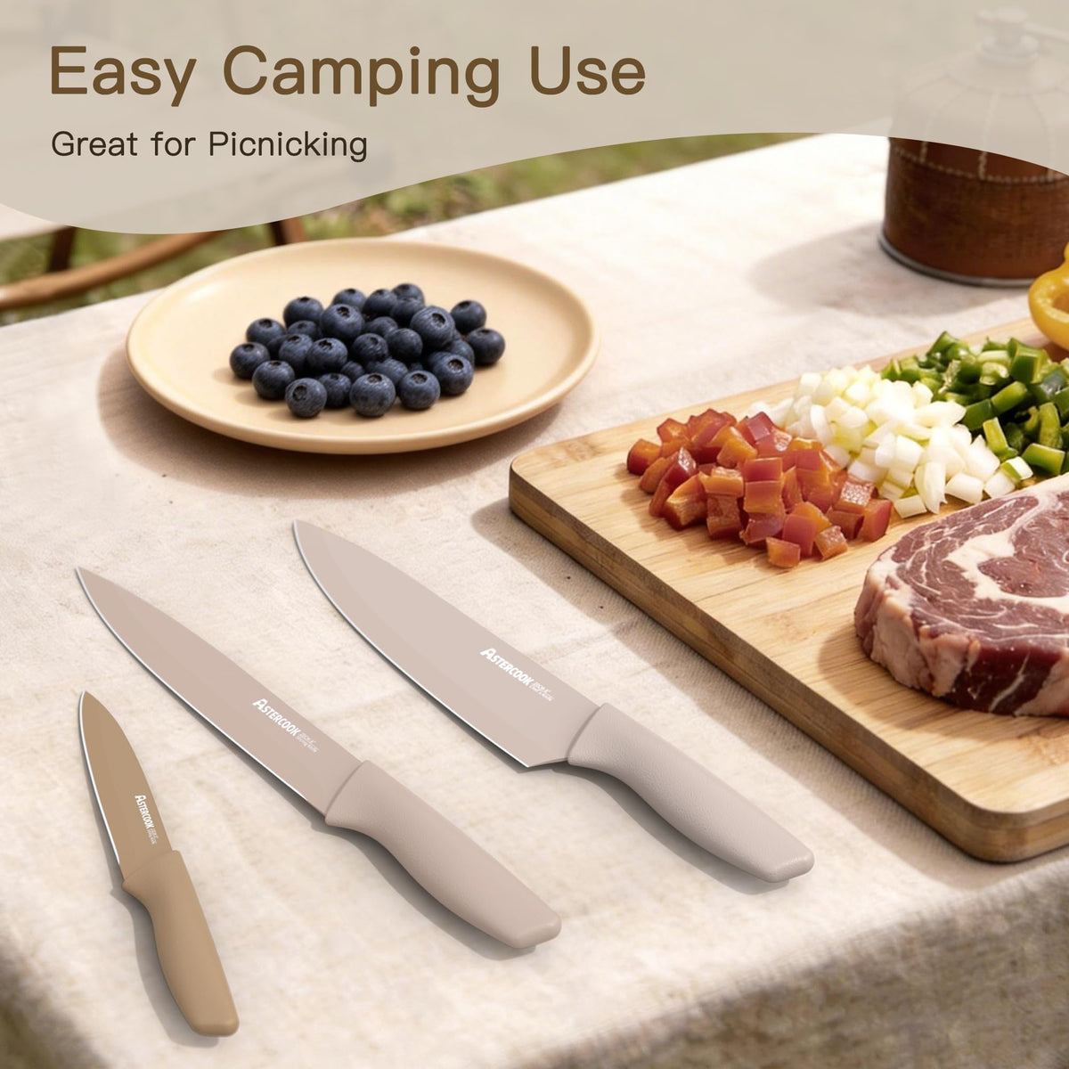 13 Piece Stainless Steel Kitchen Knife Set with Blade Guards S100