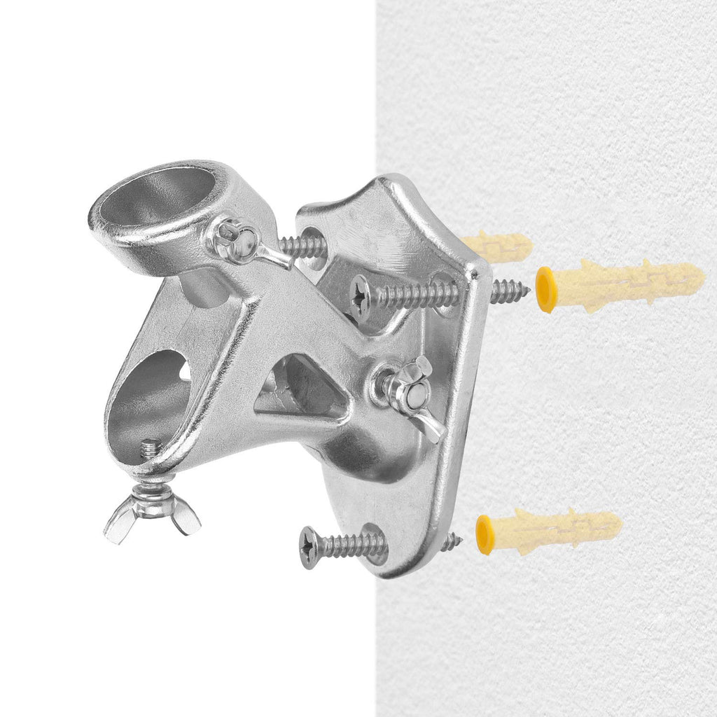 Stainless Steel Heavy Duty Flag Pole Holder Wall Mount Bracket 2 Positions M418135