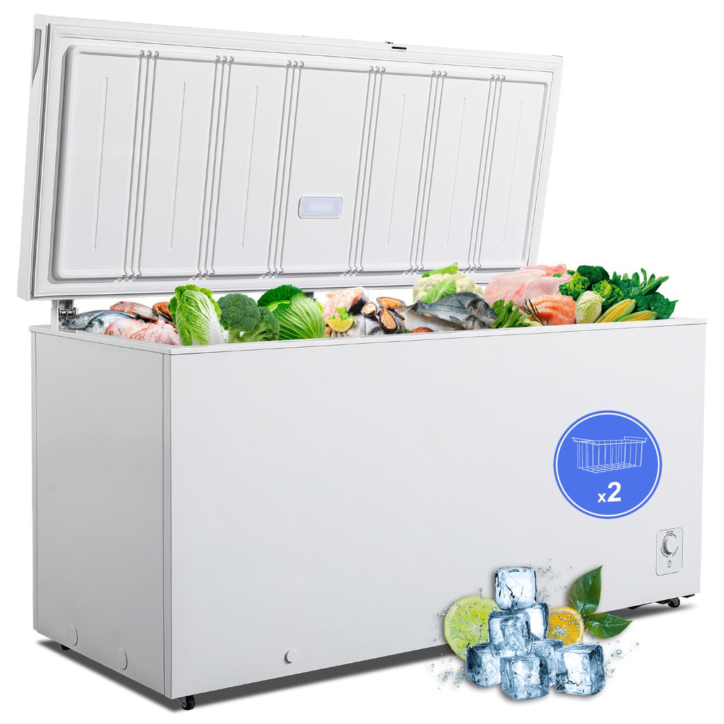 20 Cu. Ft White Chest Freezer with 2 Removable Basket Z8237