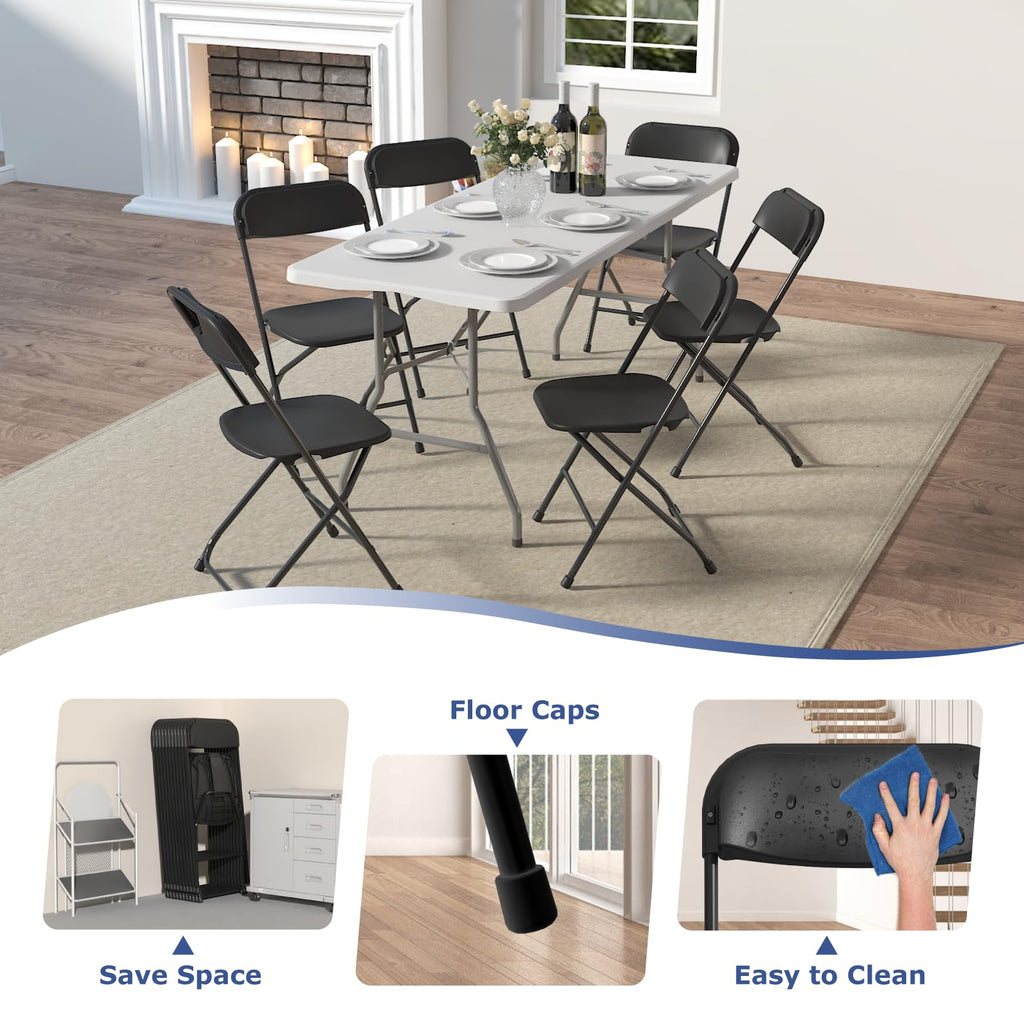 Black Folding Chairs 10 Pack W45472