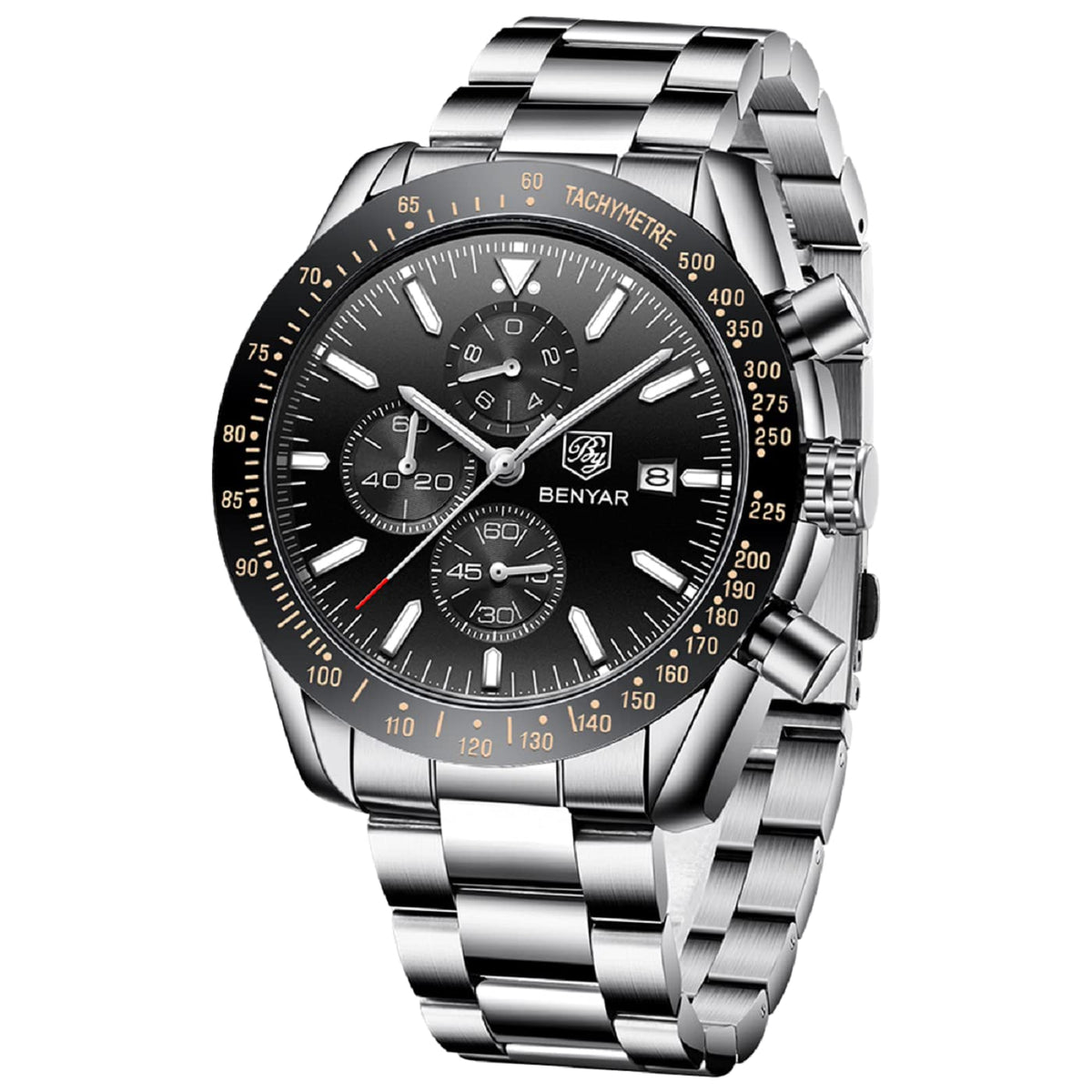 Analog Quartz Chronograph Waterproof Luminous Silicone Strap Watch O90308