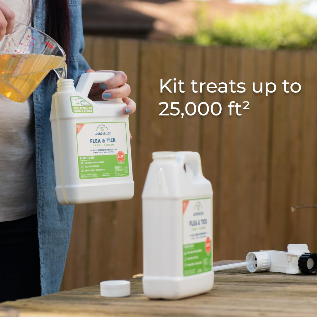 Flea, Tick, and Mosquito Yard Spray Refill Starter Kit 32 oz Ready to Use and 16 oz Concentrate B11736
