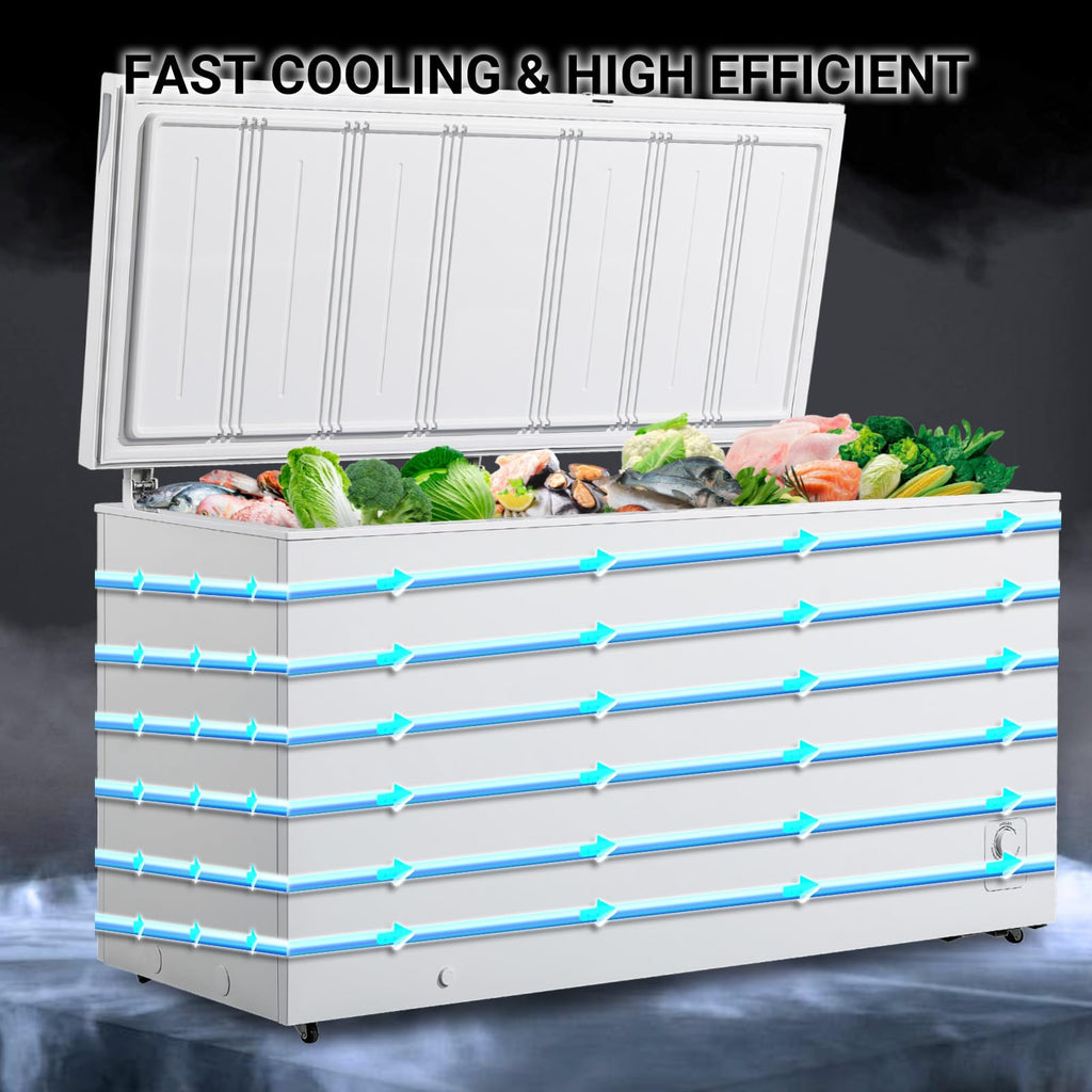 20 Cu. Ft White Chest Freezer with 2 Removable Basket Z8237