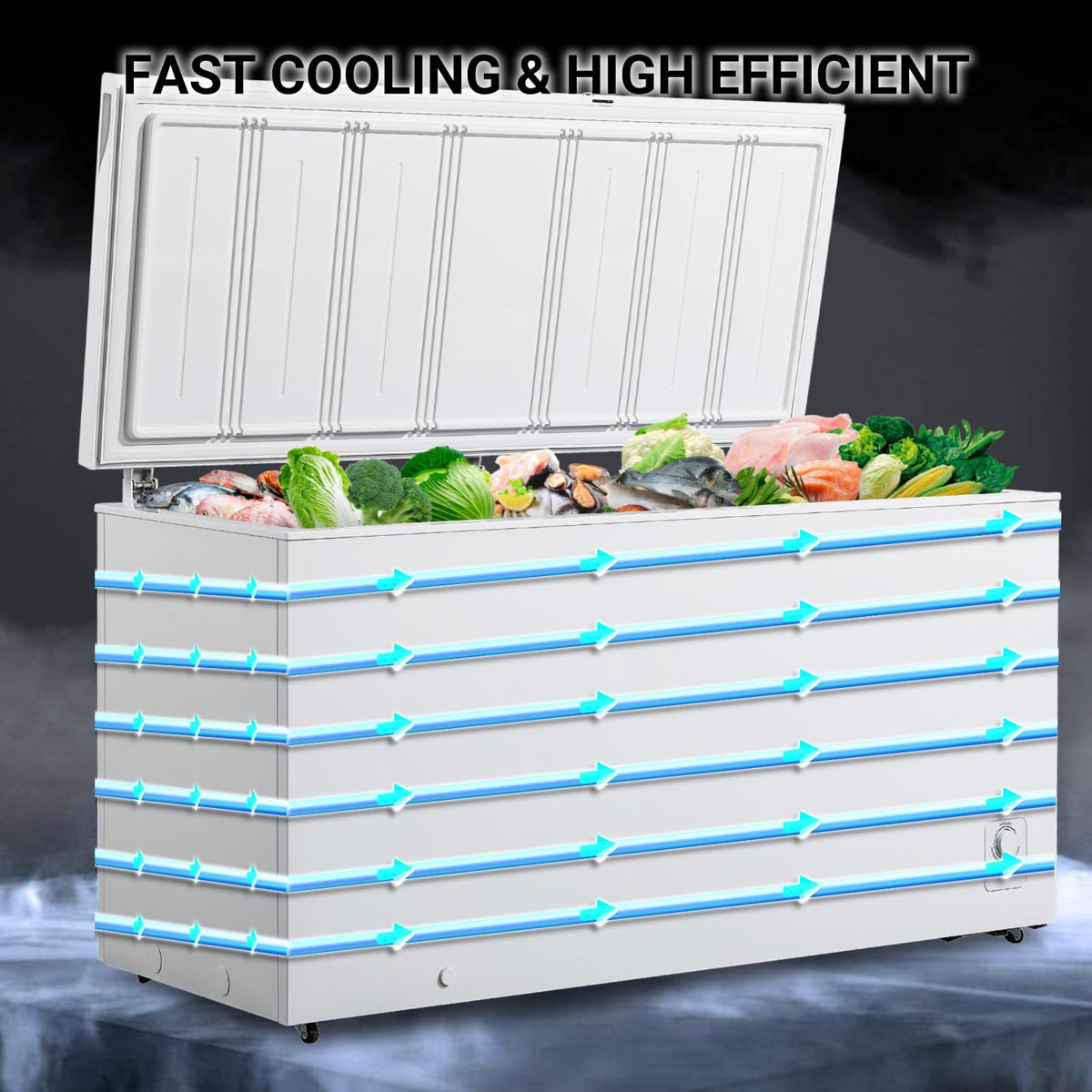 20 Cu. Ft White Chest Freezer with 2 Removable Basket Z8237