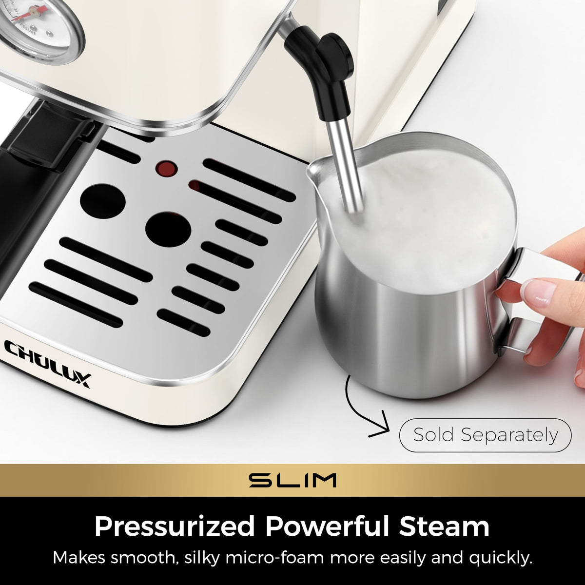 Espresso Machine with Conical Burr Coffee Grinder T764435
