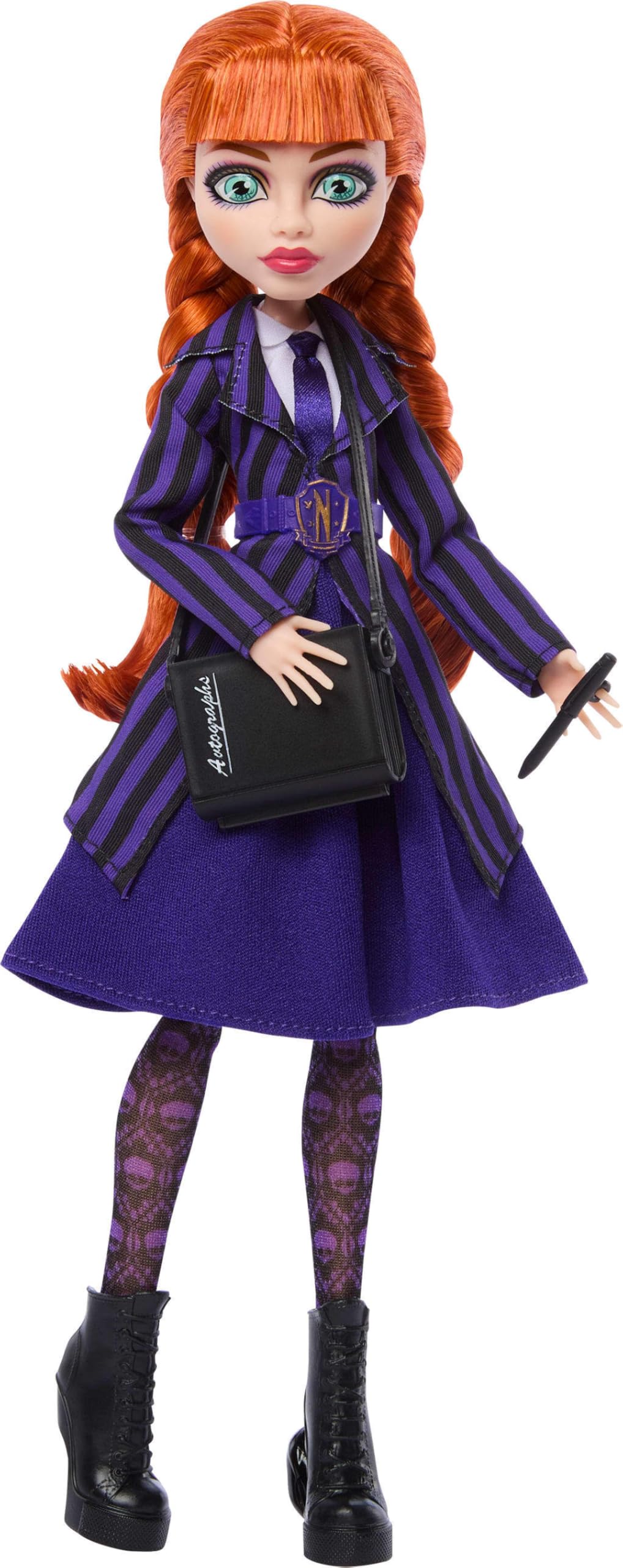 Purple Nevermore Academy Uniform Doll with Accessories P247