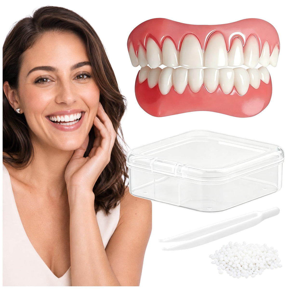 Moldable Silicone False Teeth Veneers Kit P304