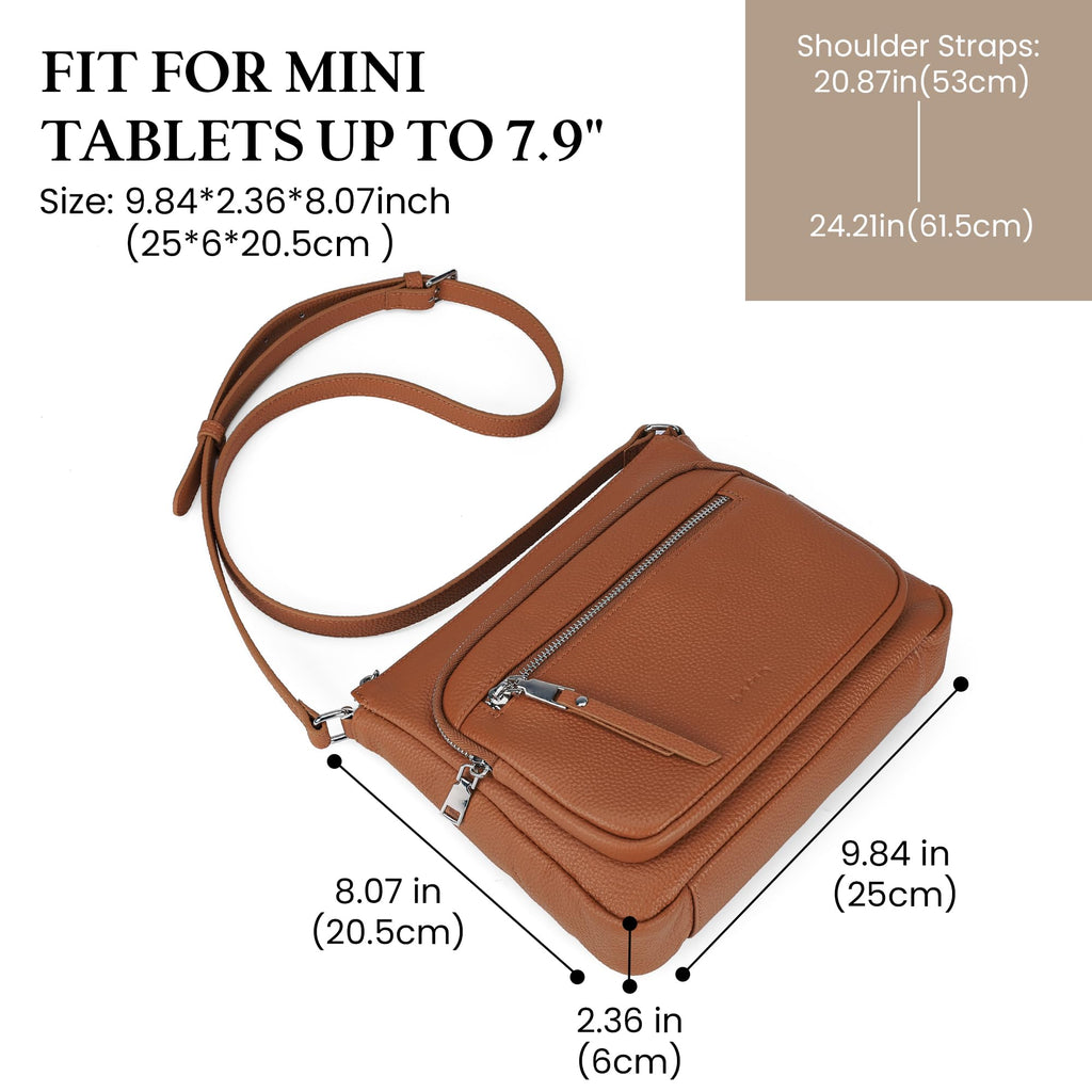 Anti Theft Genuine Leather Crossbody Bag with Wallet R205
