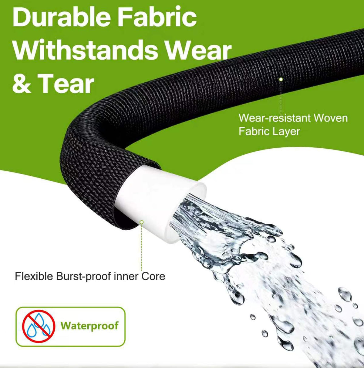 100 ft x 5/8 in Black All-Weather Garden Hose V56867