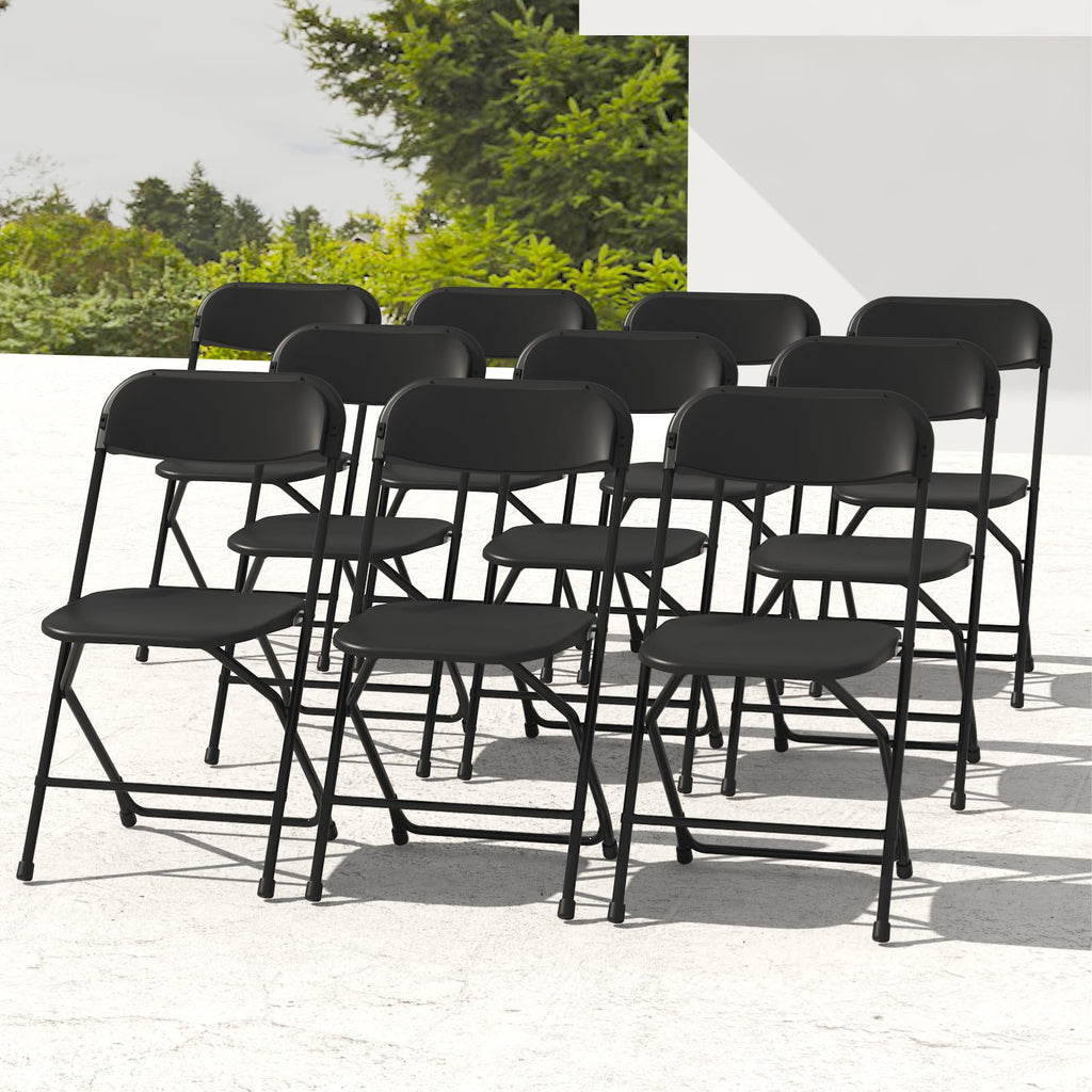 Black Folding Chairs 10 Pack W45472