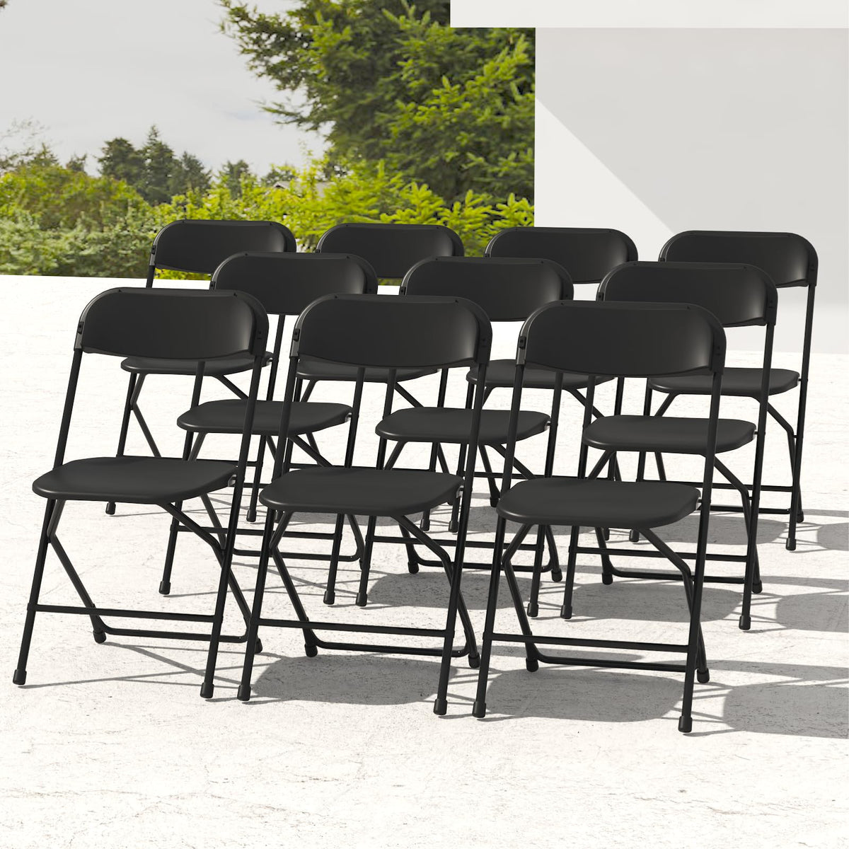 Black Folding Chairs 10 Pack W45472