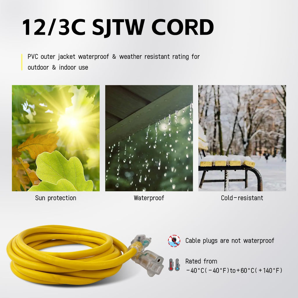 12 Ft Lighted Outdoor Extension Cord X505697