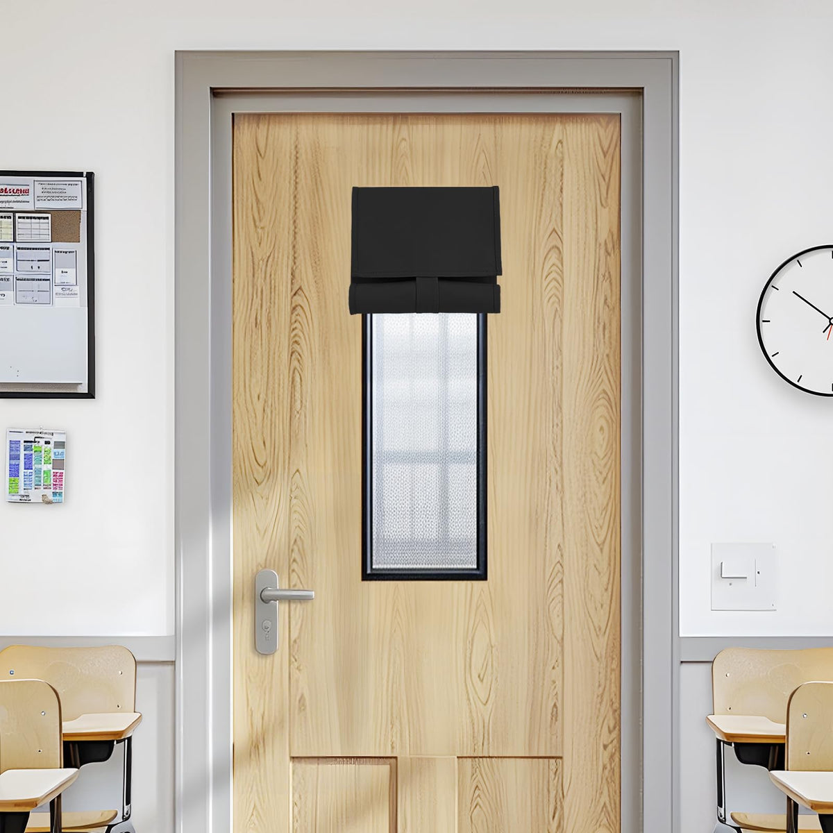 Black Classroom Door Window Cover D66255