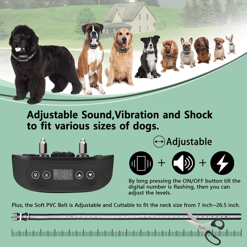 Wireless Dog Fence System with Waterproof Rechargeable Collar I534