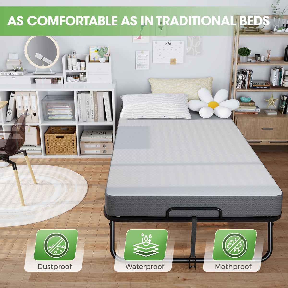 75" × 31" Folding Bed with Mattress E332447