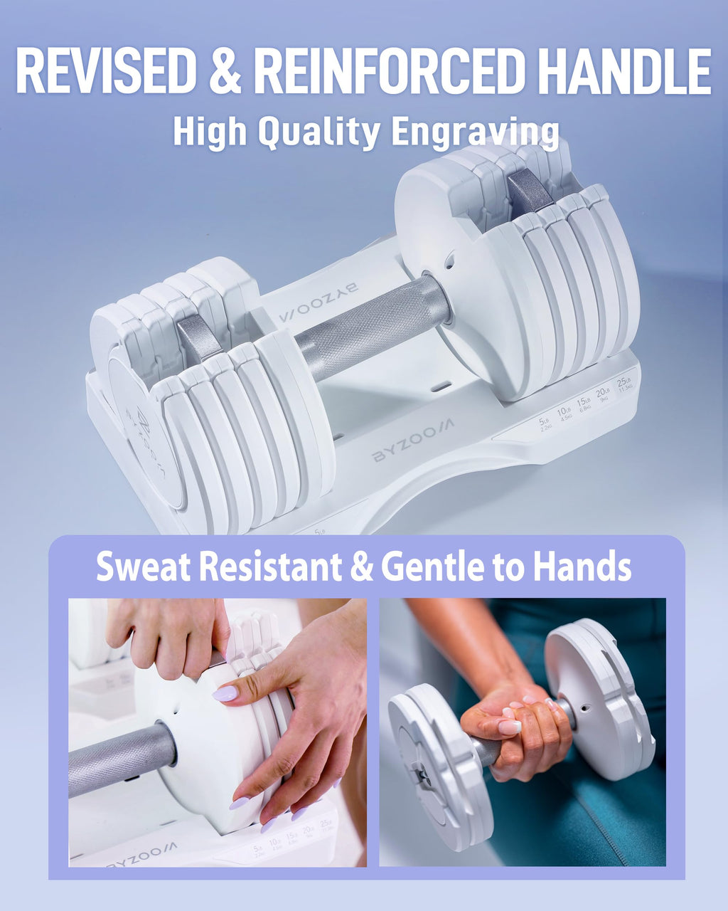 Adjustable Dumbbell 5-in-1 White D363